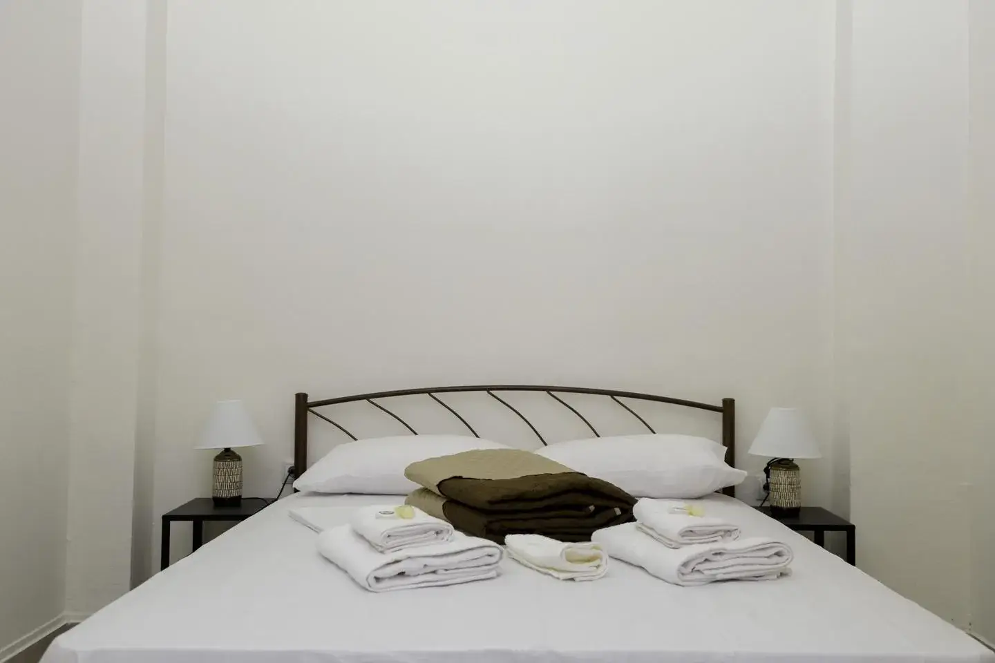 Picture of a double bed in a room