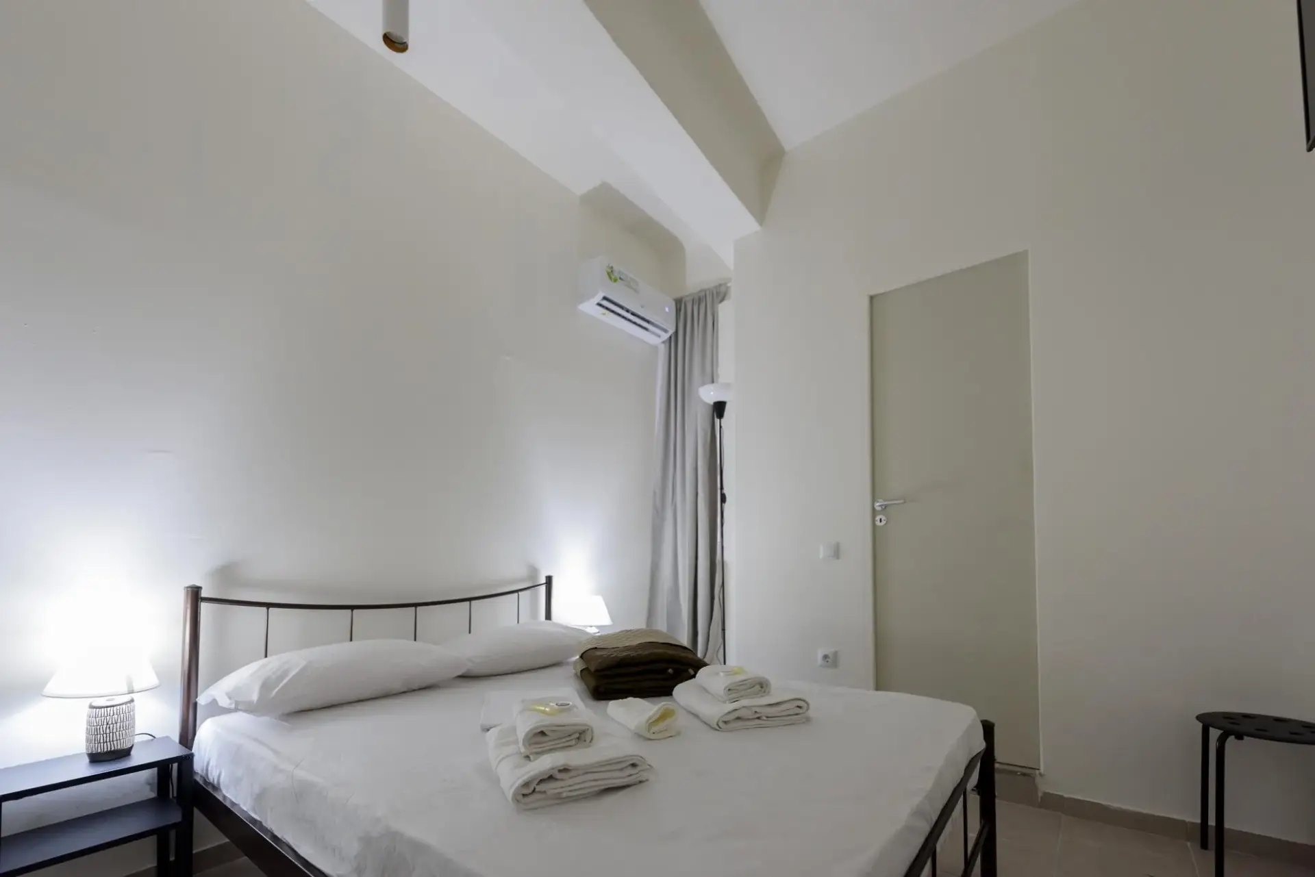 Picture of a double bed in a room