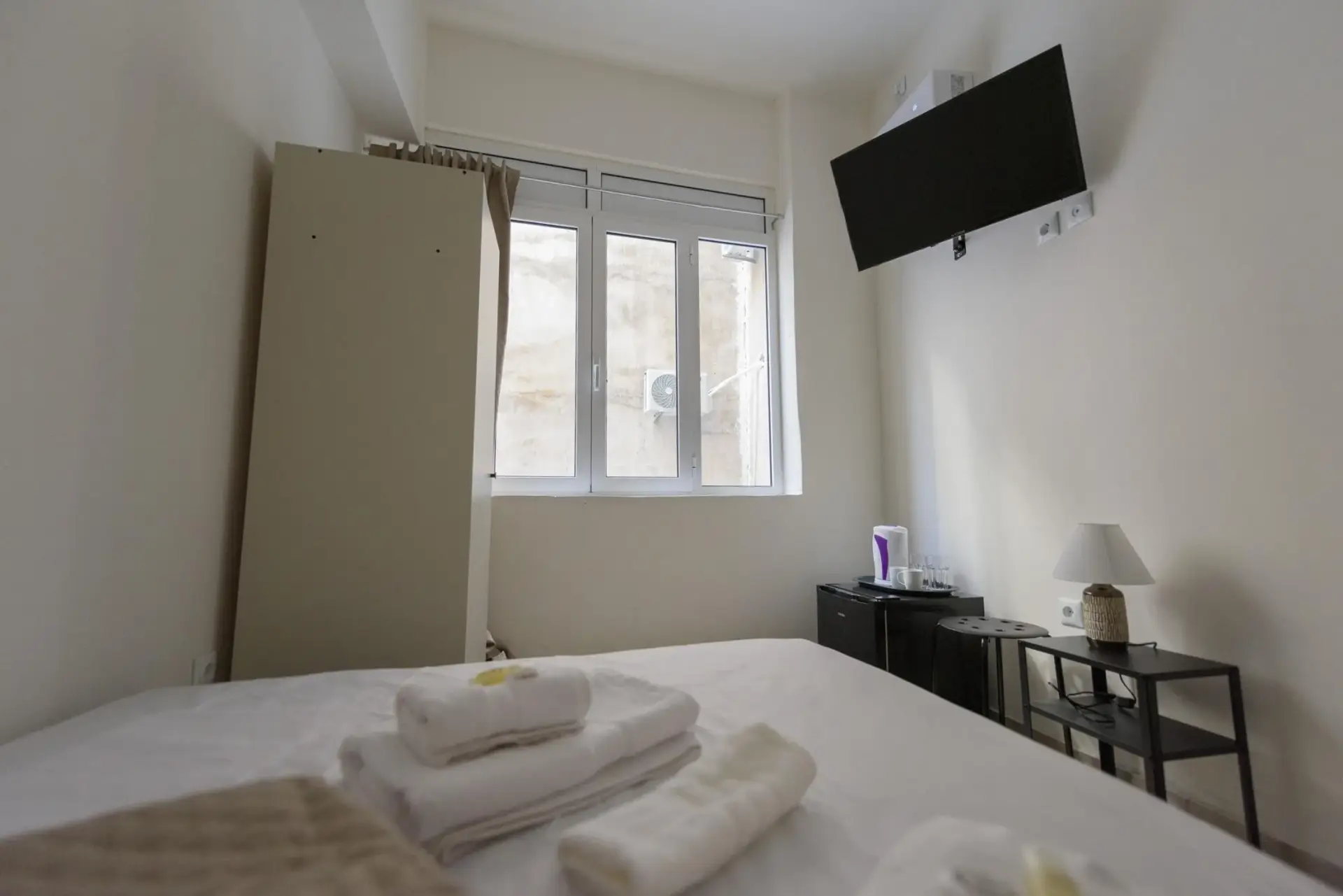 Picture of a double bed in a room