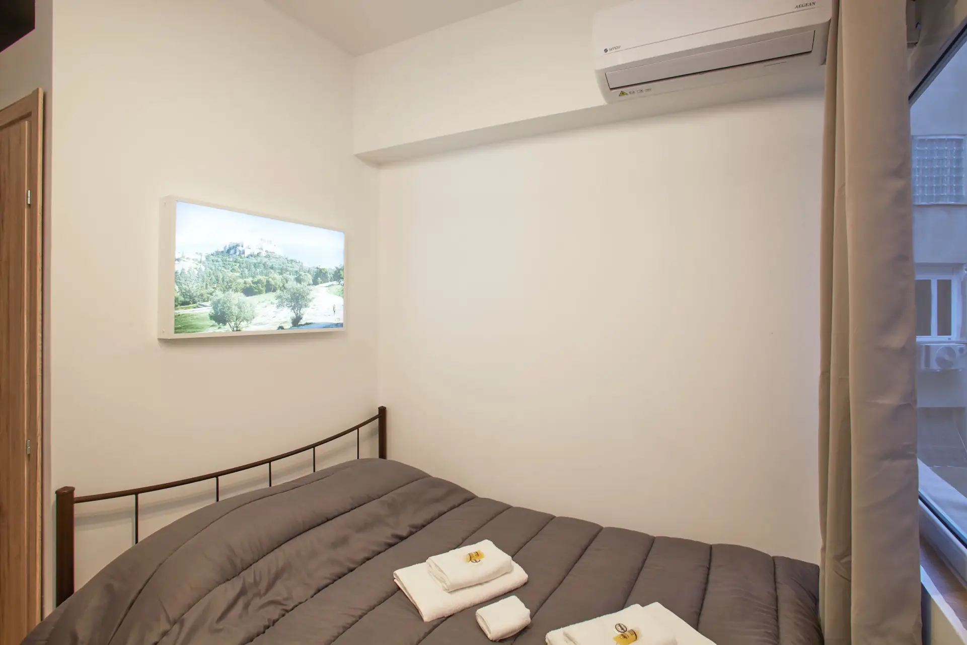 Picture of a double bed in a room