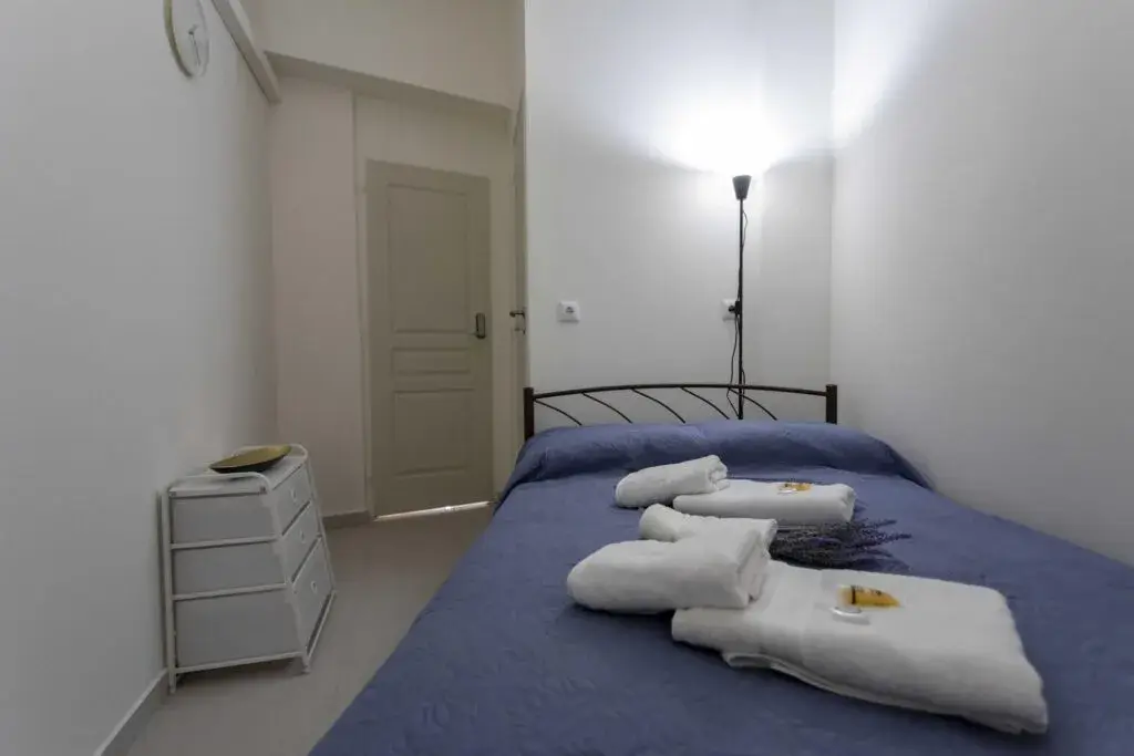 Picture of a double bed in a room