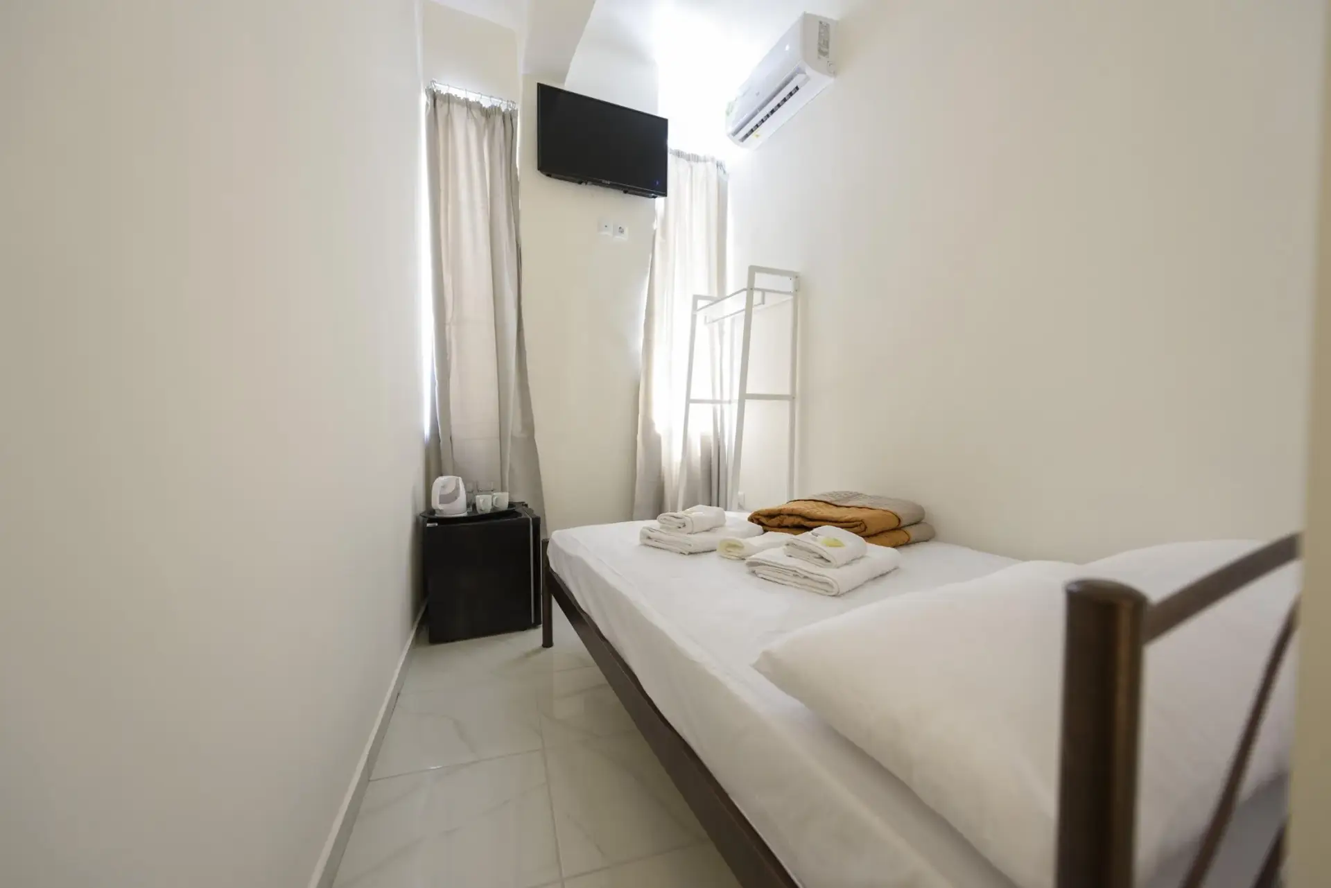 Picture of a double bed in a room